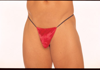 Red pouch g string.